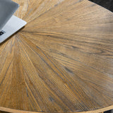 JESONVID Solid Wood Oval Coffee Table with Cross Metal Legs, 43.3in Modern Industrail Center Table with Open Shelf Cocktail Tea Table for Living Room Bedroom, Rustic Nature 1811 JESONVID