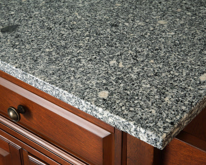 Crosley Furniture Alexandria Kitchen Island with Solid Grey Granite Top - White - WoodArtSupply