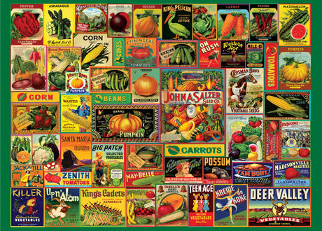 PETER PAUPER PRESS Vintage Seed Packets 1000 Piece Jigsaw Puzzle PETER PAUPER PRESS