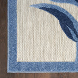 Nourison Home Aloha 108x144 Contemporary Fabric Rug in Blue/Gray Finish Nourison