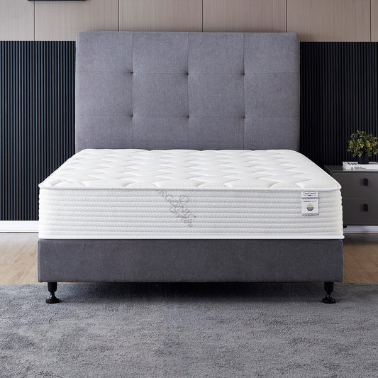 Oliver & Smith California King Mattress- 8 Inch Hybrid Cal King Mattress- Pocketed Coil Springs & High Density Premium Cold Foam with Breathable Polyester Cover- Comfort Tight Top- Medium Firm