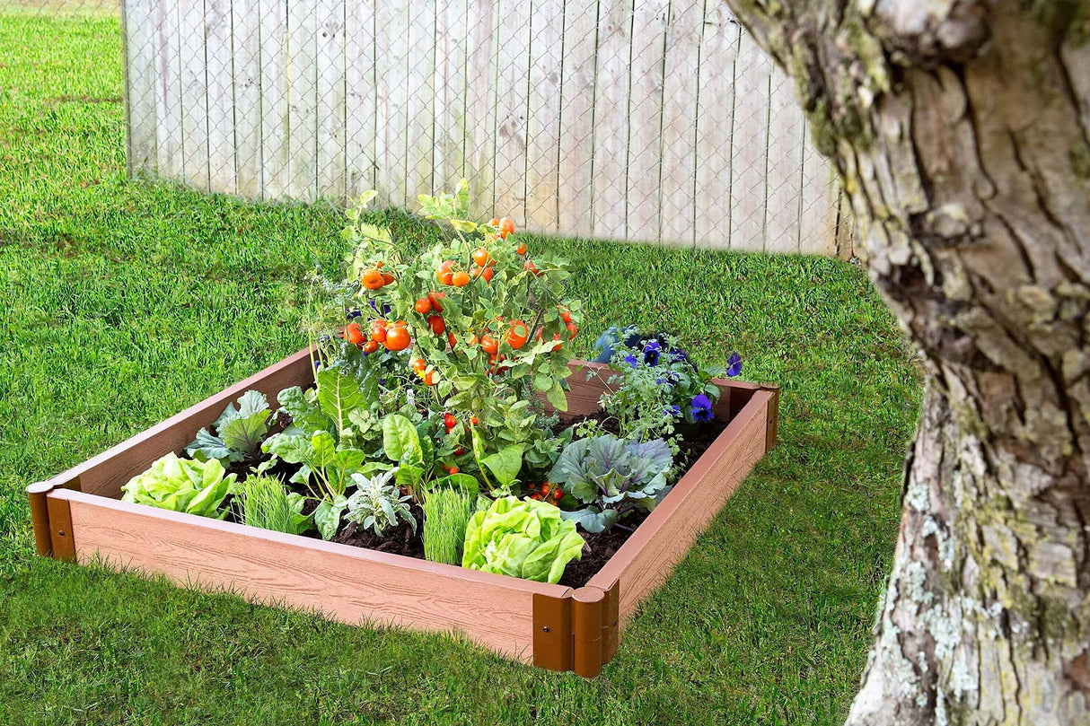 Frame It All Two Inch Series 4ft. x 4ft. x 5.5 in. Composite Raised Garden Bed Kit Frame It All