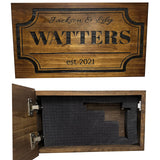 Bellewood Designs Hidden Gun Storage, Personalized Concealment Shelf with Family Name, Last Name and Established Date (Provincial) Bellewood Designs