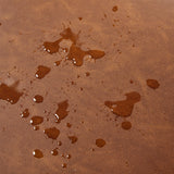 Yaheetech PU Leather Accent Chair, Mid-Century Modern Armchair with Solid Wood Legs, Reading Leisure Chair with High Back for Living Room Bedroom Waiting Room, Brown Yaheetech