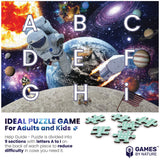 Space Puzzle for Adults - 1000 Piece Solar System Planet in Space Jigsaw Puzzles Galaxy Outer Space Astronaut, Family Fun – Premium Materials, 27.5" x 19.5” Vibrant Non-Glare Soy-Based Ink GAMES BY NATURE