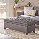 Christopher Knight Home Juliana Fabric Storage Ottoman, Gray Christopher Knight Home