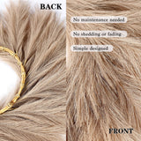 Sggvecsy Pampas Grass Wreath 26’’ Faux Pampas Wreath for All Seasons Artificial Pampas Wreath Christmas Decor Boho Wall Decor for Front Door Farmhouse Fall Autumn Xmas Spring Wreath Decoration (Brown) Sggvecsy