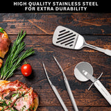 Home Hero 54 Pcs Stainless Steel Kitchen Utensils Set - Nonstick Stainless Steel Cooking Utensils Set - Heat Resistant Kitchen Essentials & Metal Kitchen Gadgets (54 Pcs) Home Hero