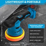 Boka Bay Cordless Car Buffer Polisher Kit with 21V 2x2000mAh Batteries & 9 Pcs Attachments, Car Polisher with 8 Variable Speed 2800-5500RPM, Orbital Polisher for Detailing, Sanding, Scratch Removing Boka Bay