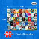 Re-Marks Great American Novels 1000-Piece Puzzle for All Ages, Family Jigsaw Puzzle Re-Marks