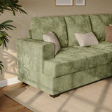 Comkei 89" 3 Seater Couches for Living Room Sofas Comfy Sectional Couch with 24" Deep Seat Loveseat Sofa for Small Apartment, Green Comkei