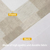 DriftAway Buffalo Plaid Check Curtains Woven Plaid Pattern Lined Blackout Thermal Insulated Window Curtain Grommet 2 Layers 2 Panels 52 Inch by 63 Inch Taupe DriftAway