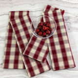 Home Brilliant Red Placemats Set of 6 Farmhouse Buffalo Plaid Table Mats Heat Resistant Dining Dinner Place Mats for Christmas Kitchen Table Dinner Mats, 13 x 19 inches, Checker, Crimson Home Brilliant