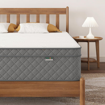 PurrJoys Queen Mattress, 12 Inch Cooling-Gel Memory Foam and Pocket Spring Hybrid Mattress, Queen Bed Mattress in a Box, CertiPUR-US Certified, Medium Firm, Queen Size Mattress