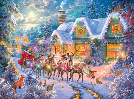 RoseArt - Abraham Hunter Light Up - Christmas Magic - 500 Piece Jigsaw Puzzle for Adults RoseArt