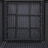 Yaheetech 9-Piece Patio Dining Sets Outdoor Space Saving Rattan Chairs with Glass Table, Wicker Patio Furniture Sets Outdoor Sectional Conversation Set with Removeable Cushions, Black Yaheetech