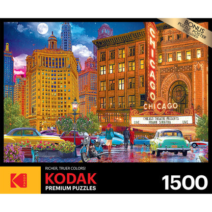 RoseArt - Kodak Premium - Chicago - 1500 Piece Jigsaw Puzzle for Adults