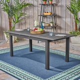 Great Deal Furniture Christopher Knight Home Eric Outdoor Expandable Acacia Wood Dining Table, Dark Gray Finish Christopher Knight Home