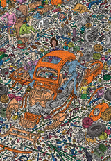 Pomegranate 1000-Piece Jigsaw Puzzle for Adults, Peter Aschwanden's The Exploded Beetle, Matte Finish, Snug Fit Pomegranate