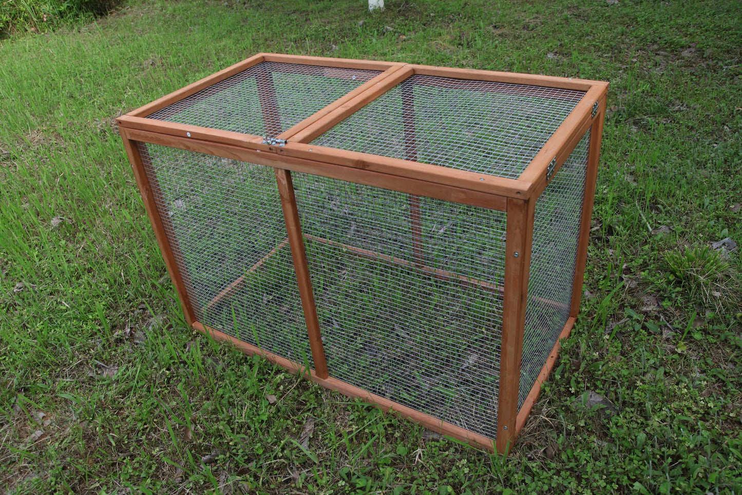 Wooden Chicken Coop Cage Rabbit Hutch Enclosure Poultry Pet Hutch Garden Backyard w/Mesh Run Cage Indoor and Outdoor Use(40 Inches) - WoodArtSupply