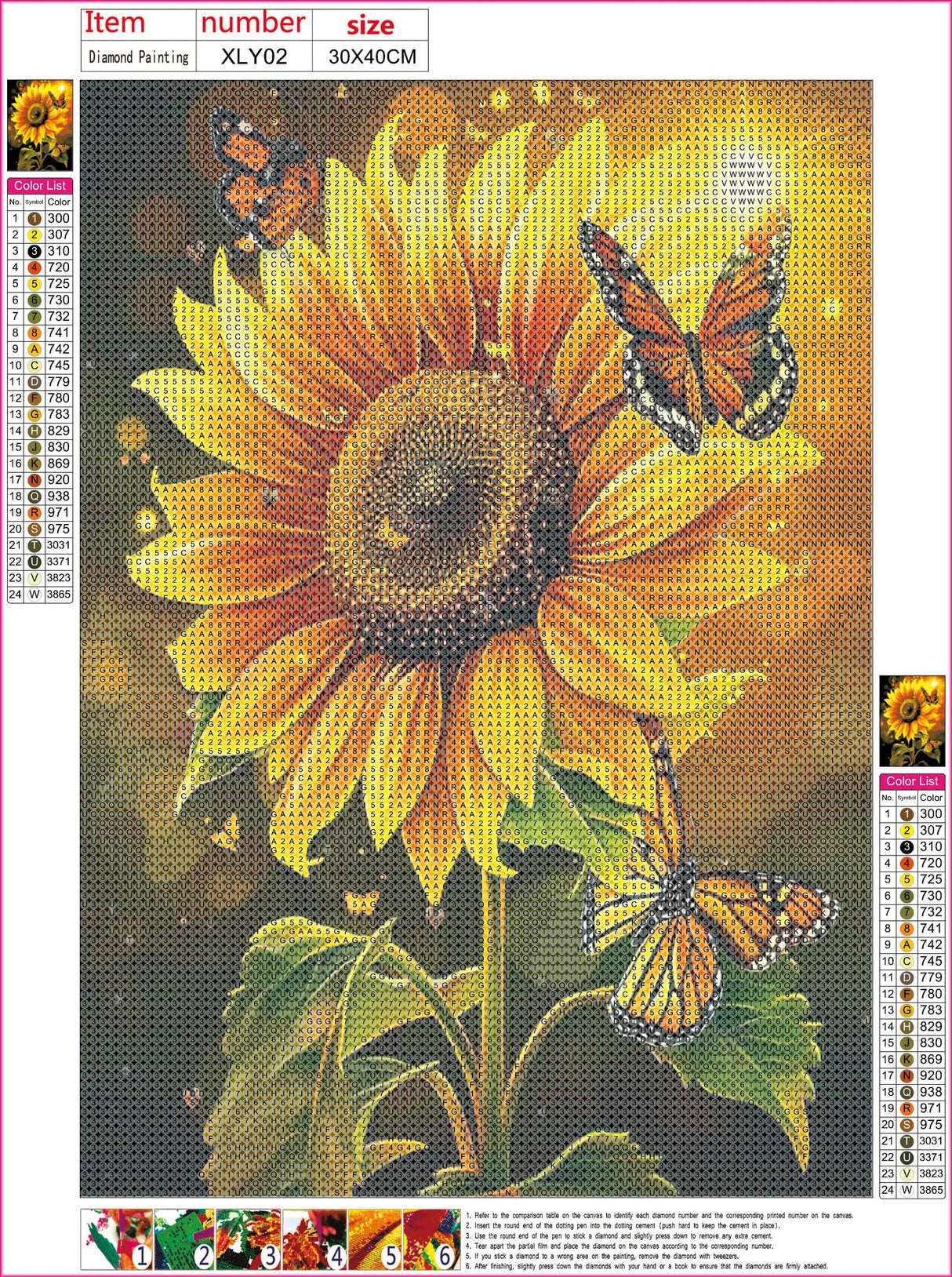 Naykow Diamond Painting Drills Sunflower Diamond Painting Sunflower Diamond Art Kits for Adults, DIY Gem Diamond Art Flower Diamond Art Cross Stitch Jewel Art Rhinestone Craft 12 x 16 inches Naykow