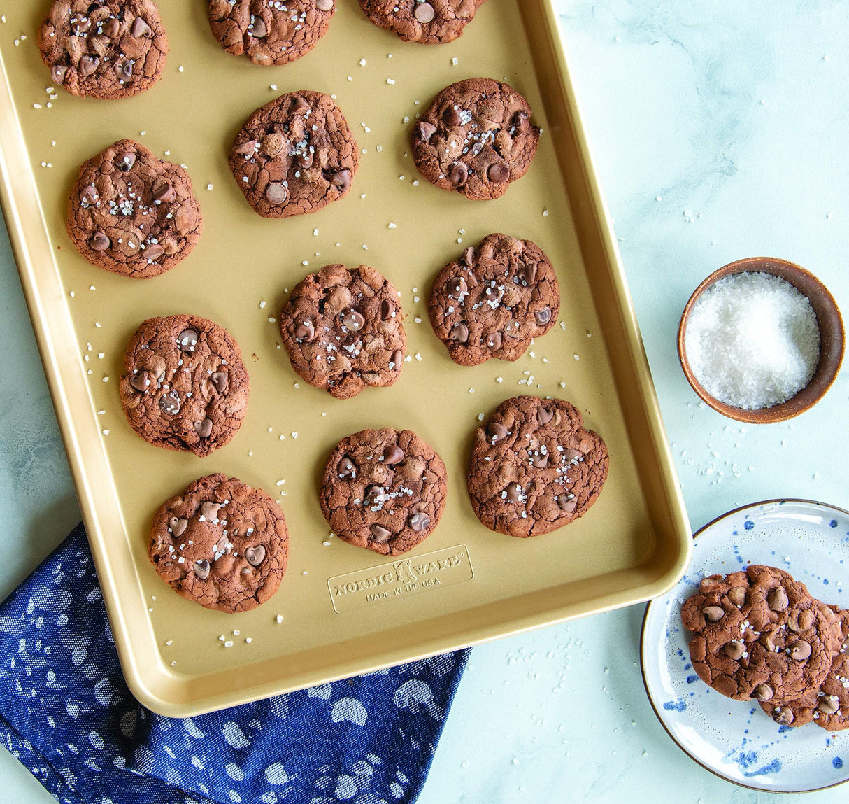 Nordic Ware Naturals Aluminum NonStick Baker's Half Sheet, 2-pack Nordic Ware