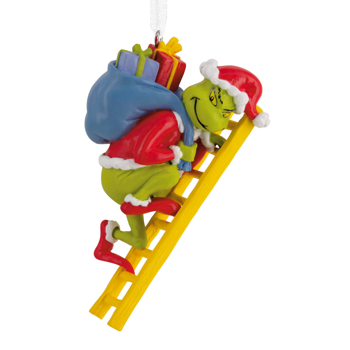 Hallmark Dr. Seuss's How The Grinch Stole Christmas! Grinch on Ladder Christmas Ornament, Christmas Movie Gifts Hallmark