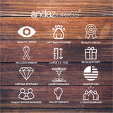 Andaz Press Personalized Wedding Engagement Real Wood Rustic Farmhouse Keepsake Christmas Ornament, Engraved Wood Slab, Married, Kate & John 2024, Rustic Laurel Leaves, 1-Pack, Custom Name Andaz Press