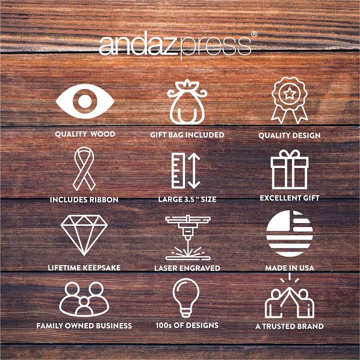 Andaz Press Personalized Baby 1st Christmas Real Wood Rustic Farmhouse Keepsake Christmas Ornament, Engraved Wood Slab, My First Christmas, Sophia Anne 2024, Rustic Laurel Leaves, 1-Pack Andaz Press