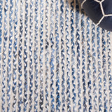SAFAVIEH Braided Collection Area Rug - 5' x 8', Blue & Ivory, Handmade Farmhouse Cotton, Ideal for High Traffic Areas in Living Room, Bedroom (BRD260M) SAFAVIEH
