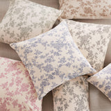 YZJZEDS 100% Cotton French Pastoral Throw Pillow Covers Set of 2, 18x18 Inch Blue Farmhouse Decorative Cushion Covers for Sofa Bed Living Room Home Decor YZJZEDS