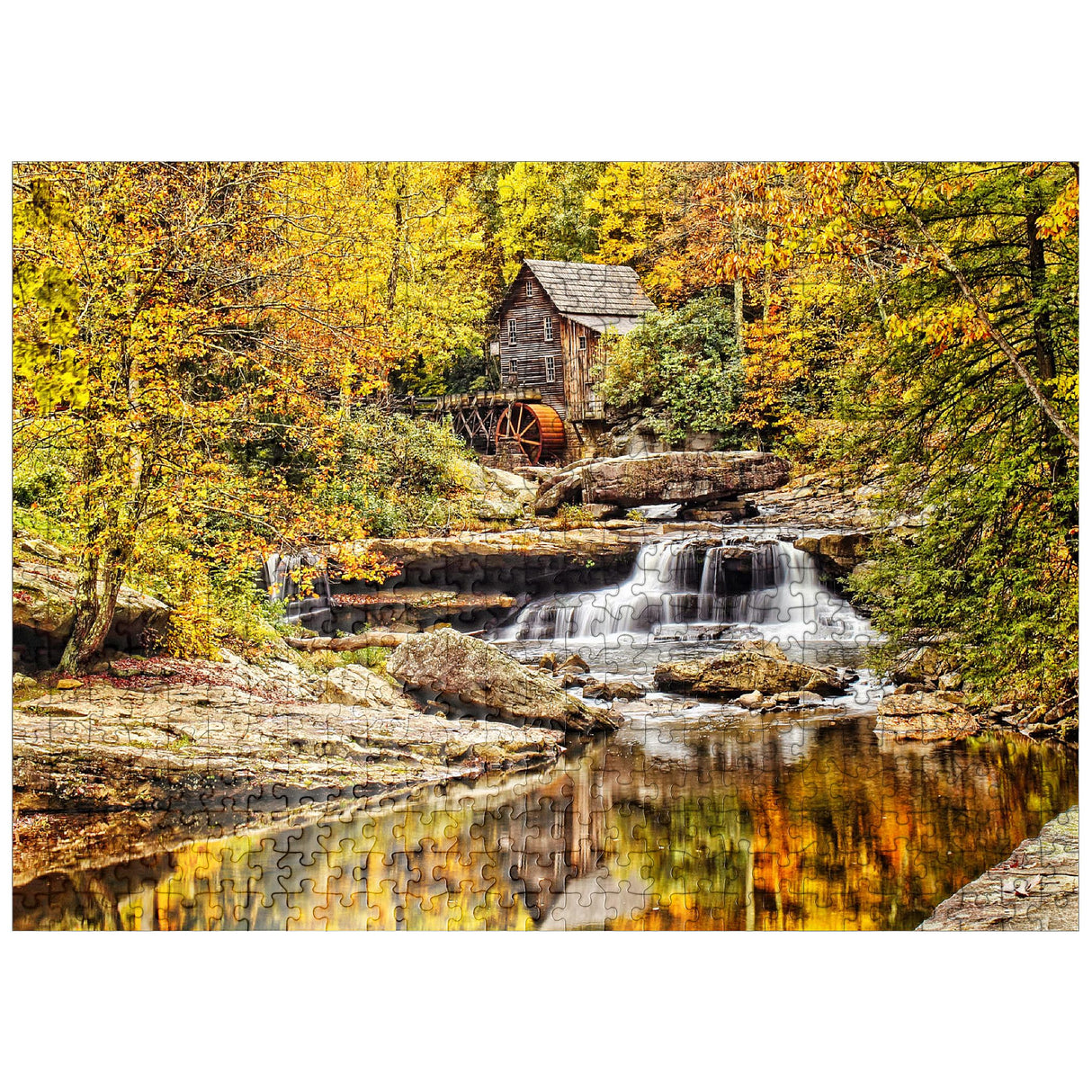 MyPuzzle The Glade Creek Grist Mill in Babcock State Park in Southern West Virginia - Premium 500 Piece Jigsaw Puzzle for Adults MyPuzzle.com