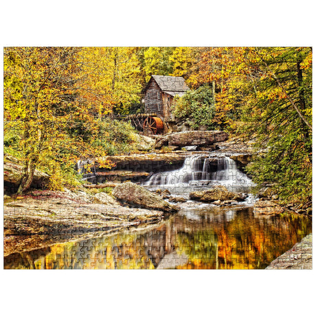 MyPuzzle The Glade Creek Grist Mill in Babcock State Park in Southern West Virginia - Premium 500 Piece Jigsaw Puzzle for Adults MyPuzzle.com
