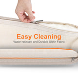 NUU GARDEN 5 Piece Outdoor Patio Dining Set with Beige Cushions, Cast Aluminum Round Dining Table with Umbrella Hole and Patio Dining Chairs for Garden, Balcony, Black with Bronze Edge NUU GARDEN