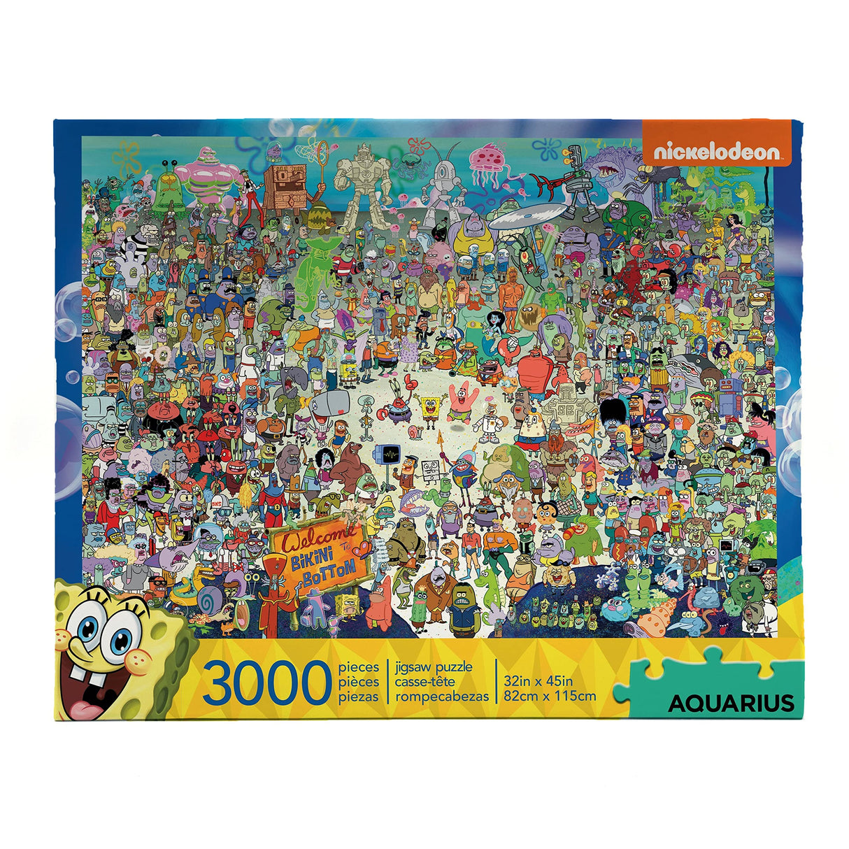 Aquarius Spongebob Squarepants Puzzle (3000 Piece Jigsaw Puzzle) - Officially Licensed Spongebob Merchandise & Collectibles - Glare Free - Precision Fit - 32 x 45 Inches AQUARIUS