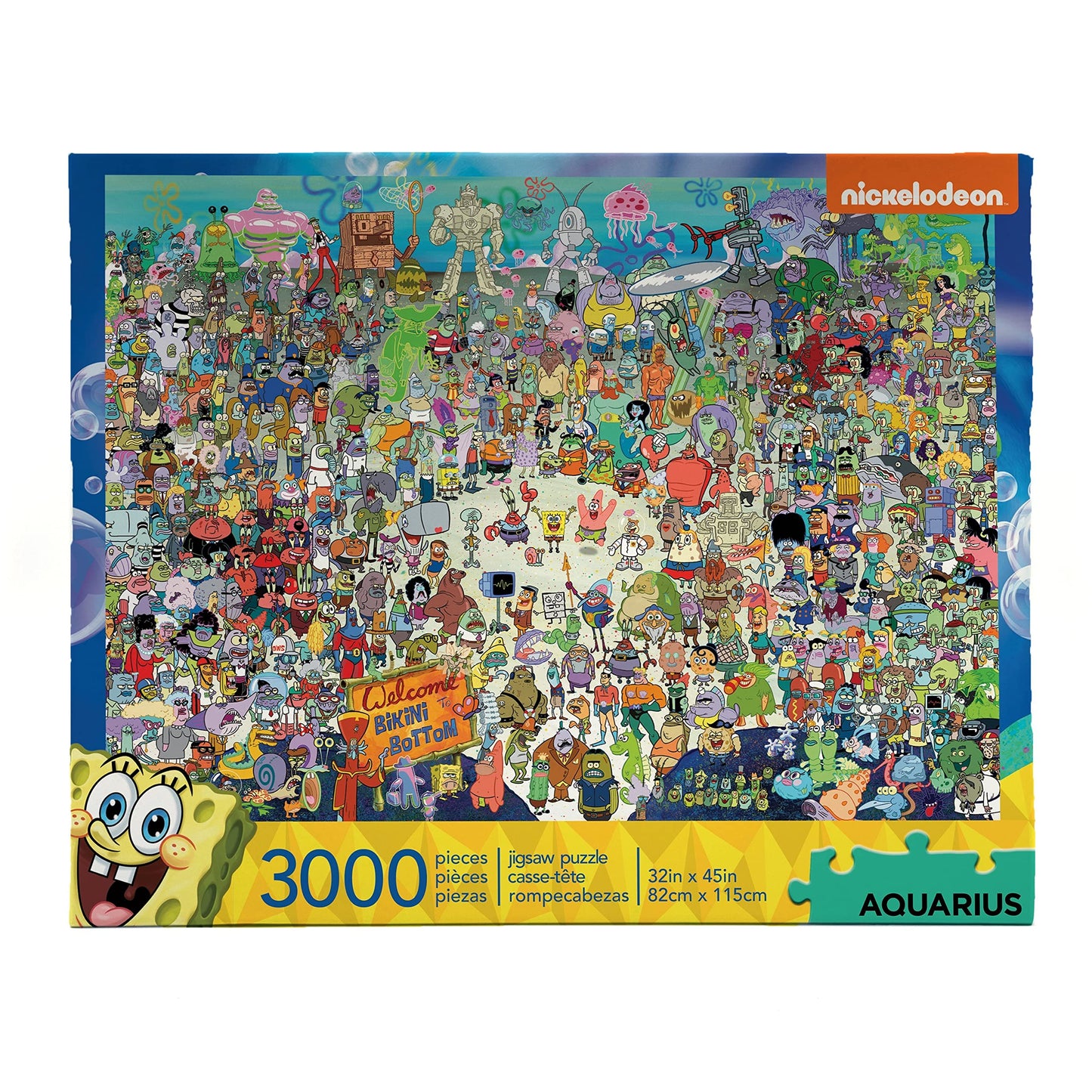 Aquarius Spongebob Squarepants Puzzle (3000 Piece Jigsaw Puzzle) - Officially Licensed Spongebob Merchandise & Collectibles - Glare Free - Precision Fit - 32 x 45 Inches