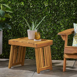 Christopher Knight Home Hilton Outdoor Acacia Wood Folding Side Table, Teak Finish Christopher Knight Home