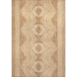 nuLOOM 4x6 Outdoor/Indoor Ranya Tribal Area Rug, Light Brown, Geometric Design, Stain Resistant, Highly Durable, For Patio, Balcony, Bedroom, Dining Room, Living Room, Bathroom nuLOOM
