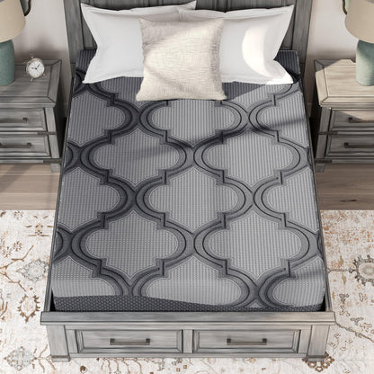 Signature Design by Ashley King Size 12 Inch Hybrid Mattress with Cooling Gel Memory Foam and Lumbar Support Form