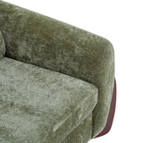 Christopher Knight Home Taki 89 Inches Sofa Couch, Cozy Chenille Upholstered 3-Seater Sofa, Wood Frame Couches, Comfy Home Sofa Living Room and Office, Lounge Seating with Armrests, Olive Green Christopher Knight Home