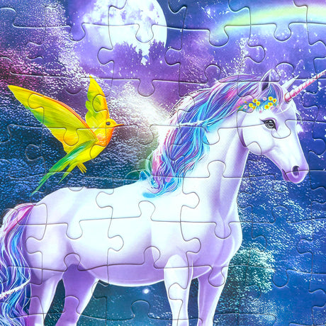 100 Piece Puzzle for Kids Adults Large Pieces- Colorful Unicorns Large Piece Puzzles - Learning Educational Puzzles Gifts for Girls Boys Kribin