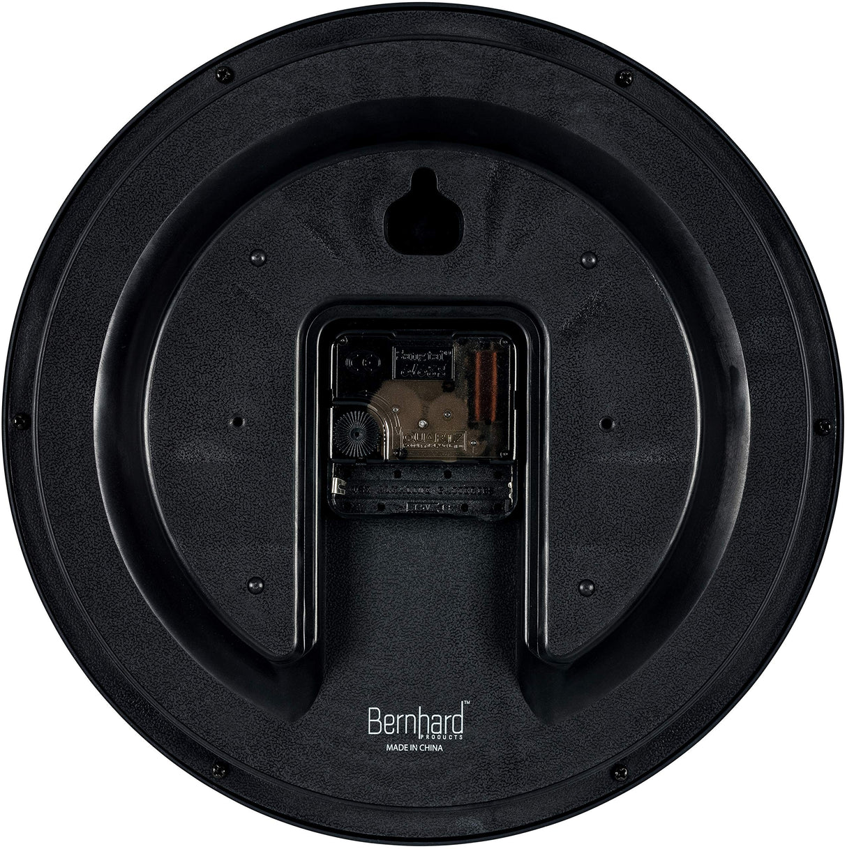 Bernhard Products Wall Clock 10 Inch Silent Non Ticking Movement Quality Quartz Battery Operated Round Easy to Read Decorative Brown Home/Kitchen/Office/Bedroom/Classroom/School Clocks, Black Numbers Bernhard Products