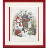 Dimensions Counted Cross Stitch Kit 'Garden Shed Snowman' 14 Count White Aida, 12'' x 14'' Dimensions