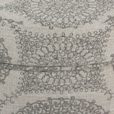 Homepop Home Decor | Upholstered Round Storage Ottoman | Ottoman with Storage for Living Room & Bedroom (Grey Medallion) 24.0 In. X 24.0 In. X 17.0 In. HomePop