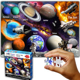 Think2Master Solar System & Space Exploration 250 Pieces Jigsaw Puzzle Fun Educational Toy for Kids 6-8 8-10 10-12, School & Families. Great Gift for Boys & Girls Ages 8+ for Learning. 14.2” X 19.3” THINK2MASTER
