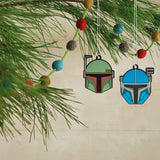 Hallmark Star Wars: The Mandalorian 5" Miniature Christmas Tree Topper and 1.7" Mini Ornaments, Set of 5 Shatterproof Ornaments, May The 4th Hallmark