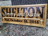Personalized Cross Décor Family Name Signs Custom Wedding Gift Wood Carved Sign Last Name Established 3D Wood Plaque Couple 5 Year Anniversary Gift Religious Gift 3D Woodworker