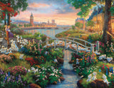 Ceaco - 4 in 1 Multipack - Thomas Kinkade - Disney Dreams Collection - Donald & Daisy Duck, 101 Dalmatians, Mickey, Minnie, & Pluto, & The Little Mermaid - (4) 500 Piece Jigsaw Puzzles Ceaco