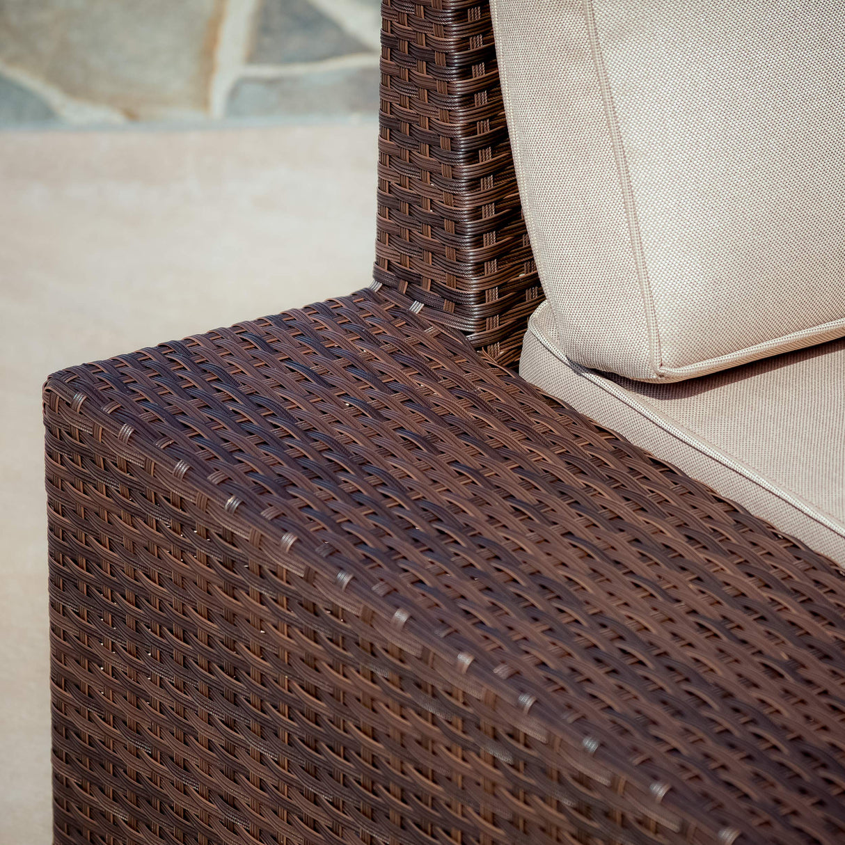 Christopher Knight Home Santa Cruz Outdoor Wicker Sectional Sofa Set with Water Resistant Cushions, 6-Pcs Set, Brown Christopher Knight Home