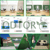 ODTORY Artificial Grass Wall Panel Backdrop,10" X 10" 12P(8.4 sqft) UV-Anti Greenery Boxwood Panels for Indoor Outdoor Green Wall Decor & Ivy Fence Covering Privacy ODTORY